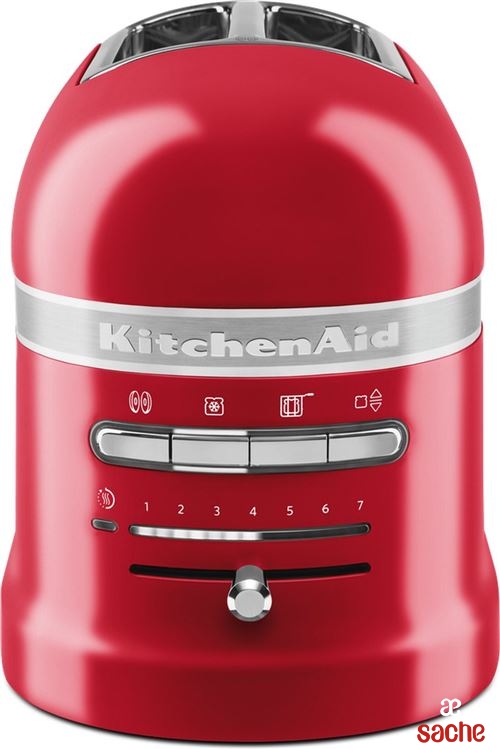 grille pain avec 2 fentes 1250W rouge empire argent Kitchenaid