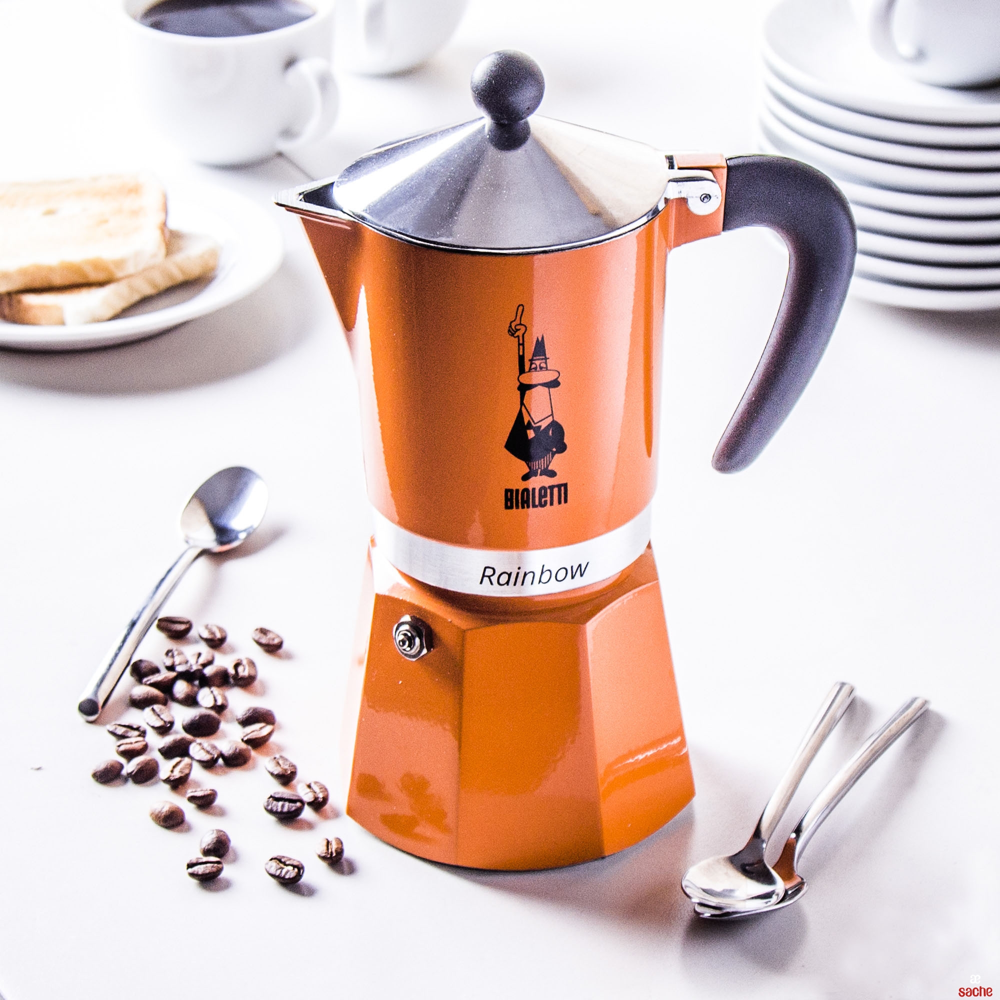 CAFETIÈRE BIALETTI RINBOW ORANGE 6 TASS﻿ Sache maison et déco vente