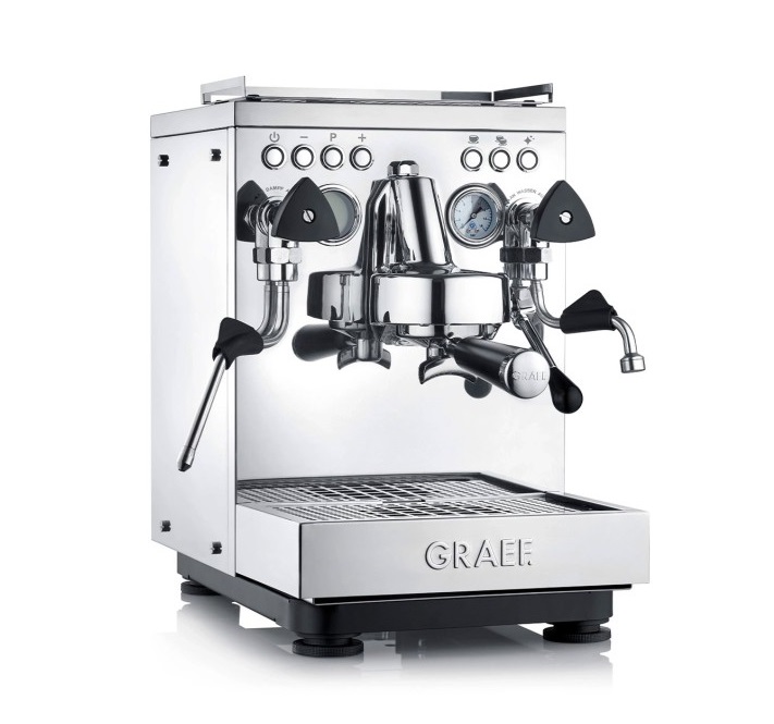 GRÄWE Cafetière Espresso 4 Tasses 160 Ml – Acier Inoxydable, Verseuse Verre, Induction & Tous Feux, Lave-Vaisselle