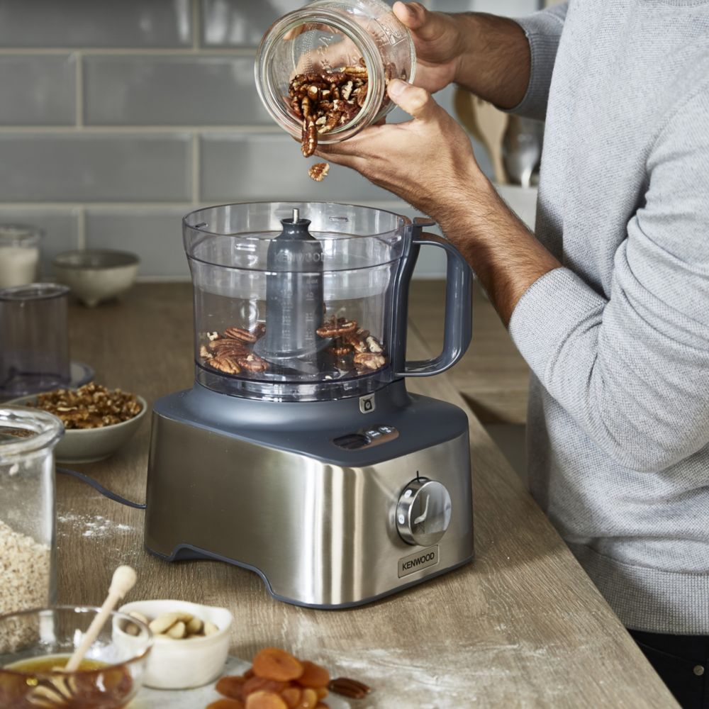 Robot De Cuisine Kenwood Multipro Compact+ - Avec Balance Intégrée (3 Kg) - Bol Verre, 3 Disques, Fouet Métal - 800 W - Compact Et Puissant - Argent - 4
