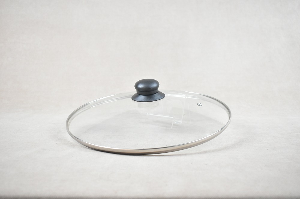 Couvercle Verre Ibili 18cm - Poignée Inox - Joint Acier - Sortie Vapeur