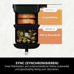 FRITEUSE NINJA AIR FRYER DOUBLE STACK 7.6L