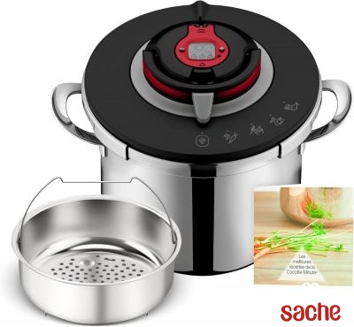 Cocotte Minute SEB Clipso Chef Expert Acier Inoxydable - 8 L | Autocuiseur multifonction pour 6 à 8 personnes –