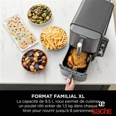 FRITEUSE NINJA AIR FRYER DOUBLE STACK 9.5L