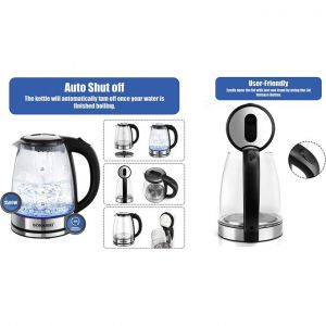 BOUILLOIRE EN VERRE SONASHI 1500W