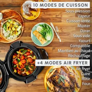 MULTICUISEUR MOULINEX COOKEO CONECTE NOIR CE96G810