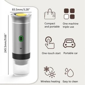 MACHINE A CAFE PORTABLE 3EN1 GRIS
