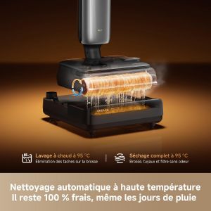 BALAI ASPIRATEUR LAVEUR  DREAME T16 PRO HEAT NOIR
