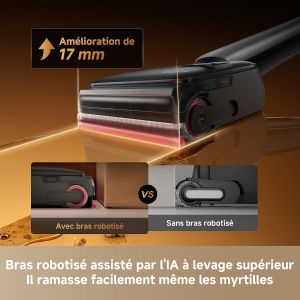 BALAI ASPIRATEUR LAVEUR  DREAME T16 PRO HEAT NOIR