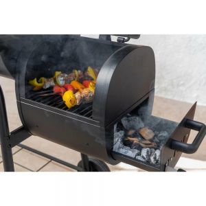BARBECUE A CHARBON NEXGRILL Barbecue/fumoir au charbon de bois en acier noir de 29 po, horizontal