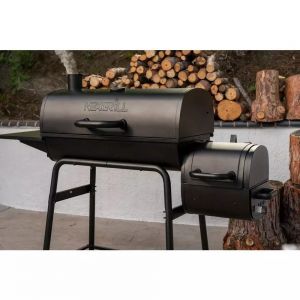 BARBECUE A CHARBON NEXGRILL Barbecue/fumoir au charbon de bois en acier noir de 29 po, horizontal