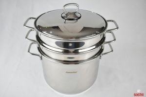 MARMITE SPAGHETTI 22CM 8L  AVEC COUSCOUSSIER