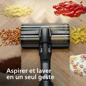 Aspirateur laveur Philips Aspirateur Balai Laveur sans fil AquaTrio XW9463 11 Brosses AquaSpin Haute Vite