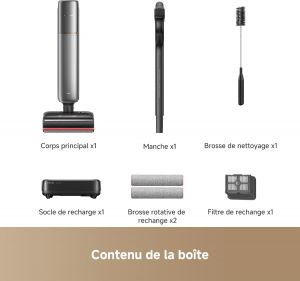 BALAI ASPIRATEUR LAVEUR  DREAME T16 PRO HEAT NOIR